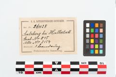 Etikett zu Bronzearmreif (NHMW-PRAE-026128)